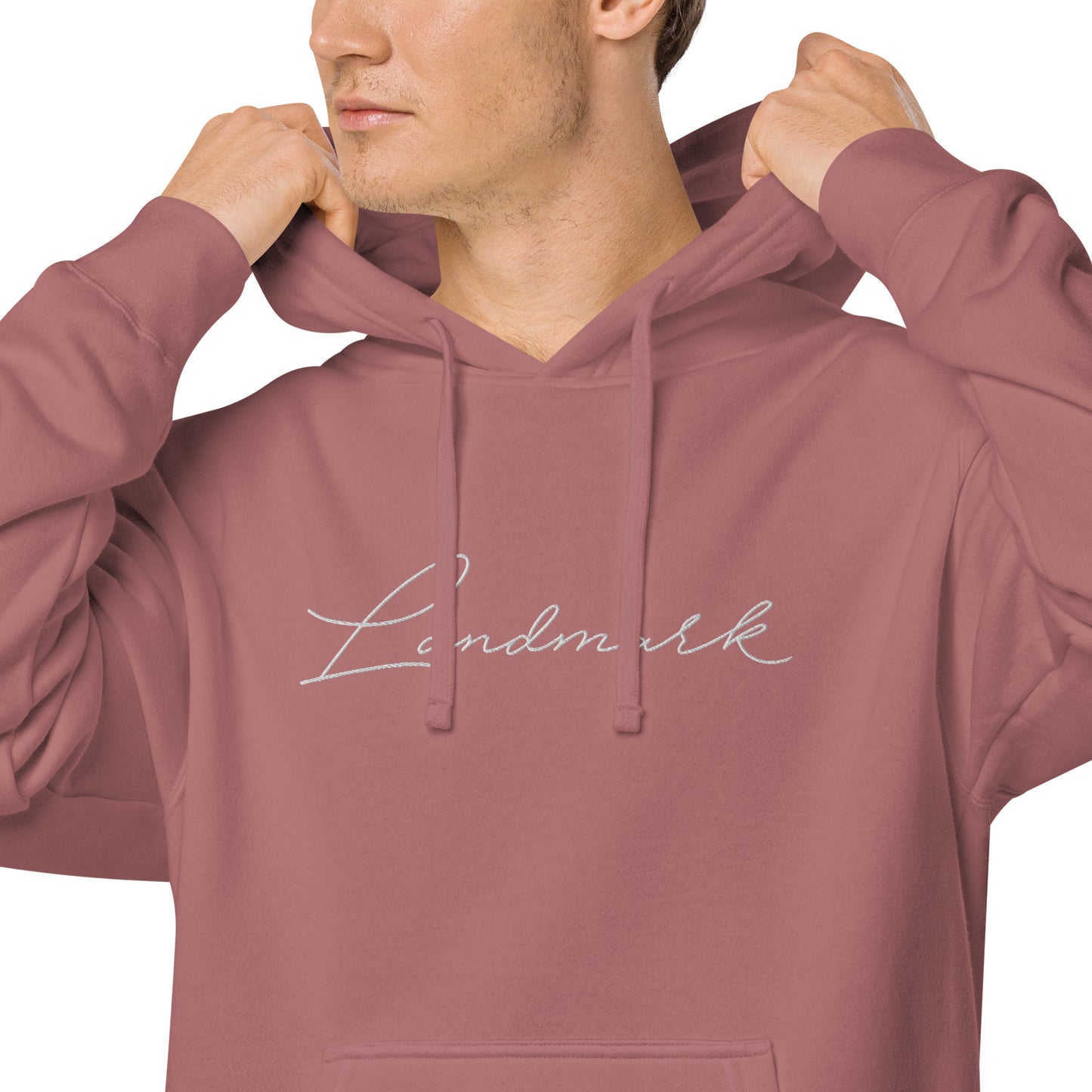 Landmark pigment-dyed hoodie